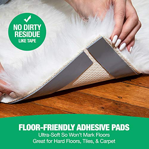 Ledgebay Rug Grippers for Area Rugs Pack of 25 Reusable, No Skid