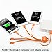 【Only Micro Support Sync Data】Chafon Upgraded 6 in 1 Multi Charger Cable with USB C/8 Pin Lightning /Micro USB/ Mini USB Ports for iPhone 7Plus,7,iPad,Nexus 6P Type C Devices and More-Orange