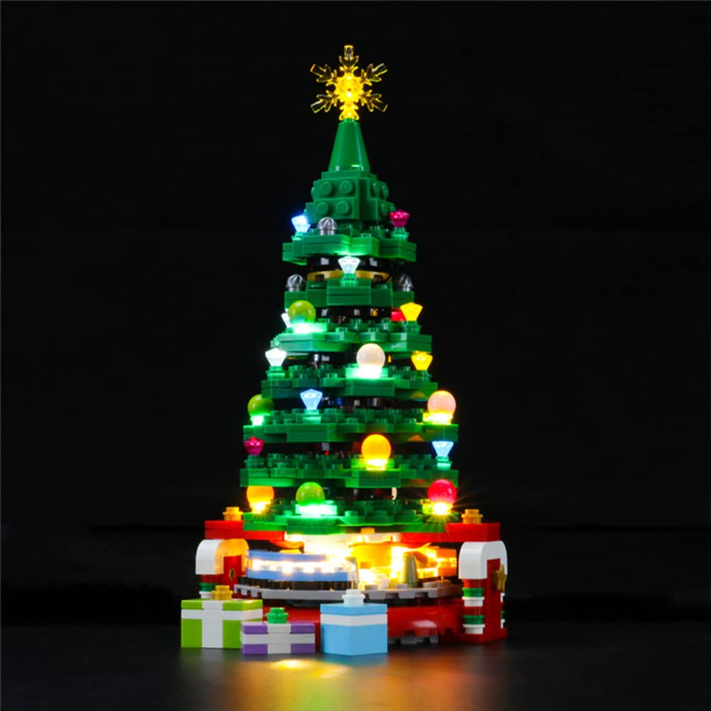 GEAMENT LED Light Kit Compatible with LEGO Christmas tree - Lighting Set for Creator 40338 Model (Building Set Not Included)