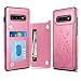 HianDier Wallet Case for Galaxy S10 Plus Slim Protective Case with Credit Card Slot Holder for Women Flip Folio Soft PU Leather Magnetic Closure Cover Case for Samsung Galaxy S10 Plus 6.4 Inches, Pink