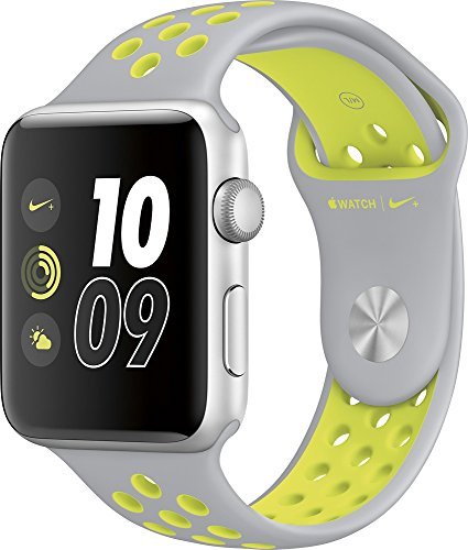 Apple watch nike+ 42mm silver aluminum case silver/volt…