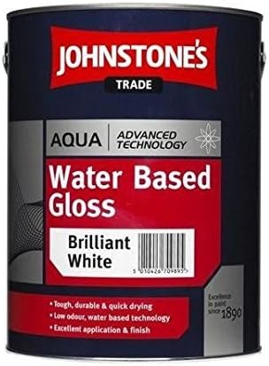 Johnstone's 2.5LTR Aqua Gloss Brilliant White Trade Paint