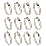 ABN Hose Clamp 12-Pack, 1-3/4” inch, Zinc
