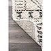 nuLOOM Vasiliki Moroccan Shag Tasseled Area Rug, 6' 7' x 9', Off-white