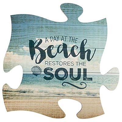 P. Graham Dunn Day at The Beach Restores The Soul 12 x 12 Wall Hanging Puzzle Piece Plaque 51qEzBoog6L. SS400