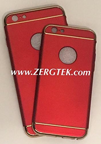 iPhone 6s, 6 Plus Case, 3 In 1 Ultra Thin and Slim Hard Case Coated Non Slip Matte Surface with Electroplate Frame for Apple iPhone 6 Plus and iPhone 6S (4.7"/5.5'') -- RED