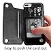 Hoofur for iPhone 7 Plus Case, Slim Fit Premium Leather Wallet Cases Card Slots Shockproof Folio Flip Protective Defender Shell for iPhone 8 Plus (Black)