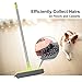 LandHope Push Broom Long Handle Rubber Bristles Sweeper Squeegee Edge 54 inches Non Scratch Bristle Broom for Pet Cat Dog Hair Carpet Hardwood Tile Windows Clean Water Resistant