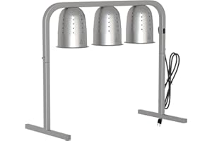 KROLLEN INDUSTRIAL Free Standing Heat Lamp with 3 Bulbs and T-Legs - 120V, 750W, W63, Commercial Food Buffet Warmer, Restaurant, Food Service