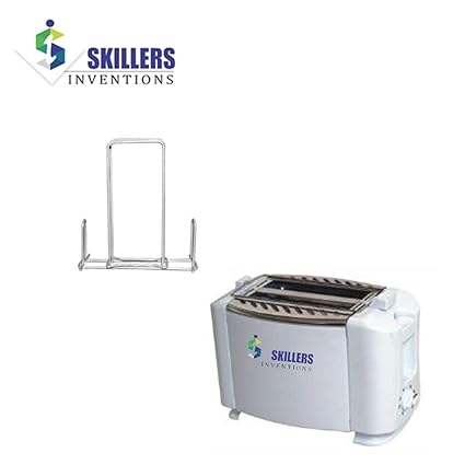 Skillers Inventions 750-Watt Auto Pop-up Toaster- (White)