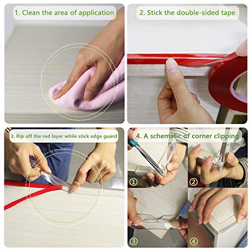Corner-Guards-Child-Safety-Furniture-Clear-Toddler-Edge-Protectors-Soft-Silicone-Bumper-Strip-Baby-Proofing-20ft6m-with-Double-Sided-Tape-for-CabinetsTablesHousehold-Appliancesetc