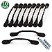 KOOFIZO Spoon Foot Cabinet Arch Pull - Black Furniture Handle, 3 Inch/76mm Screw Spacing, 10-Pack for Kitchen Cupboard Door, Bedroom Dresser Drawer, Bathroom Wardrobe Hardware