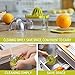 Yimobra Citrus Lemon Orange Juicer Manual Hand Squeezer Lime Press with Strainer Built-in Measuring Cup and Grater Anti-Slip Reamer Extraction Egg Separator, 12OZ, Green