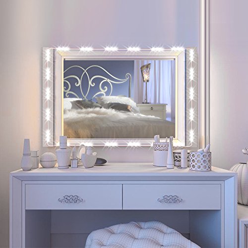IMAGE Vanity Mirror LED Light, 12.5FT 75 LED Bulbs UL Safety Standard Make up Mirror LED Light Kit for Cosmetic Mirror with Dimmer Controller - White IMAGE Vanity Mirror LED Light, 12.5FT 75 LED Bulbs UL Safety Standard Make up Mirror LED Light Kit for Cosmetic Mirror with Dimmer Controller - White