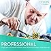 O'Creme 10 Inch Black Precision Stainless Steel Kitchen Tweezer Tongs with Serrated Tips for Gripping