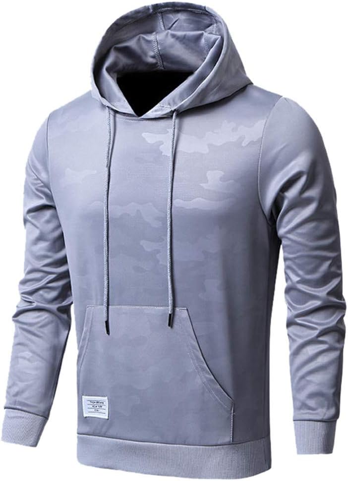 SoeHir Men's Athletic Casual Hoodie Fashion Camouflage Printing Tops Long Sleeves Outdoor Sweatershirt