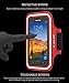 J&D Armband Compatible for iPhone 13/13 Pro/Galaxy S21/S20+/S20 Plus/Note 10/S8 Active/S7 Active/S7 Edge, Sports Armband with Key Holder Slot, Perfect Earphone Connection While Workout Running, Red
