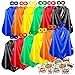 AIMIKE Superhero Capes and Masks, 12 Packs Kids DIY Dress Up Superhero Costume, with Superhero Sticker