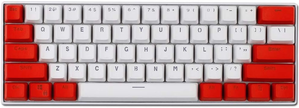 Taide 61 Key ANSI Layout OEM Profile PBT Thick Keycaps for 60% Mechanical Keyboard (Color 28)