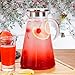 FZCRRDU KOCCAE 68 Ounces Clear Glass Pitcher with Stainless Steel Lid.Water Carafe.Glass Pitcher for Hot/Cold Water 1