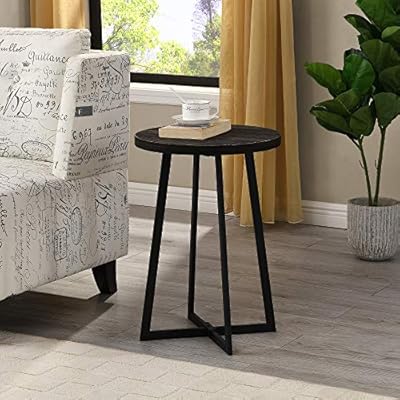 FirsTime & Co.® Miles Black Farmhouse Shiplap Table, American Crafted, Aged Black, 16 x 16 x 22 , 51qF5K7ljtL