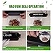 Automatic Vacuum Sealer Machine, FLAGPOWER Vacuum Sealer with 15PCS Free Sealer Bags Air Sealing System for Food Preservation Preserve Food Flavor and Overall Quality