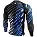 Hayabusa Metaru Charged Long Sleeve BJJ Rash Guards (Black/Blue, L)