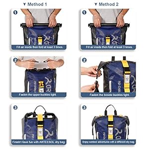 arteesol 20L Wasserdicht Rolltop Fahrradtasche Rucksack Fahrradrucksack Wasserdicht Dry Bag Outdoor Sport Rucksack für Den Täglichen Pendelverkehr Schule Bootfahren Kajakfahren Camping Wandern 5 Schnorchelmasken 51qF89PSEAL. SS300 Passen Sie den Gürtel um die Taille an die persönlichen Bedürfnisse an, um die Schultergurte sicher in Position zu halten und den Schulterdruck zu verringern.