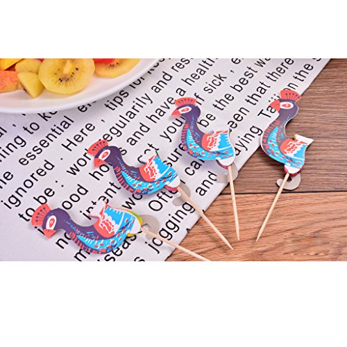 SM SunniMix Papier Cocktail Schirmchen Getränke im Nachtklub für Wein Bier Bar, Pfau, 25pcs/Set – Bild 6