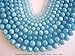 Aquamarine Beads Strand, Round Beads, Mineral Aquamarine Gemstone for Jewelry Making by BEEZZY BEEDZ (6mm, Aquamarine Light Blue)