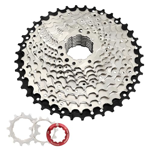 splumzer 8/9/10/11Speed Cassette MTB Cassette 11-28T/32T/36T/40T/42T/46T/50T Fit for Mountain Bike, Road Bicycle, MTB, BMX (9-Speed-11-40T) — image 1