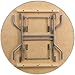 Flash Furniture Fielder 4-Foot Round HEAVY DUTY Birchwood Folding Banquet Table with METAL Edges, Natural