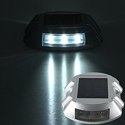 8 Pack Solar LED Markers for Pathway Driveway Lights Dock Path Step Road Safety