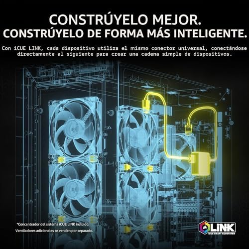 iCUE Link Titan 360 RX Refrigerador Líquido RGB para CPU – 360mm AIO – 3X RX120 Ventiladores RGB Incluidos – Compatible con Intel LGA 1851/1700, AMD AM5/AM4 – Hub iCUE Link Incluido – Negro