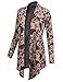 B.I.L.Y BILY Women's Open Front Drape Hem Lightweight Cardigan Floral Print