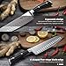 MAD SHARK Kitchen Knife, Chef's Santoku Knife 8-inch, German High Carbon Stainless Steel Chef Knife, Super Sharp Multipurpose Chopping Knife for Meat Vegetable Fruit with Ergonomic Handle & Gift Box