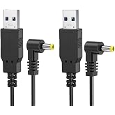 Gomass Replacement PSP Charger Cable, USB Power Cord for Sony PSP PlayStation Portable Charging for PSP 1000 2000 3000 Series (PSP-1001, 2001, 3001) 2Set L-Shape