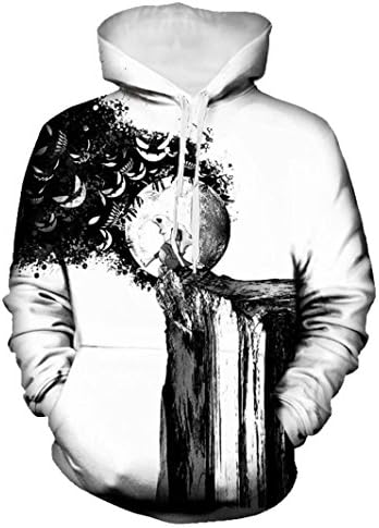 Takra Gold Men Hoodies Color Blocks 3D Print Graphic Casual Sweatshirts