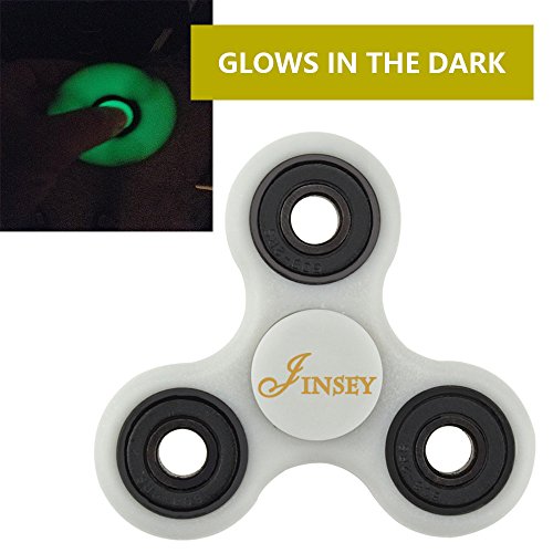 JINSEY Glow in The Dark Tri-Spinner Fidget Toy, Fluorescence