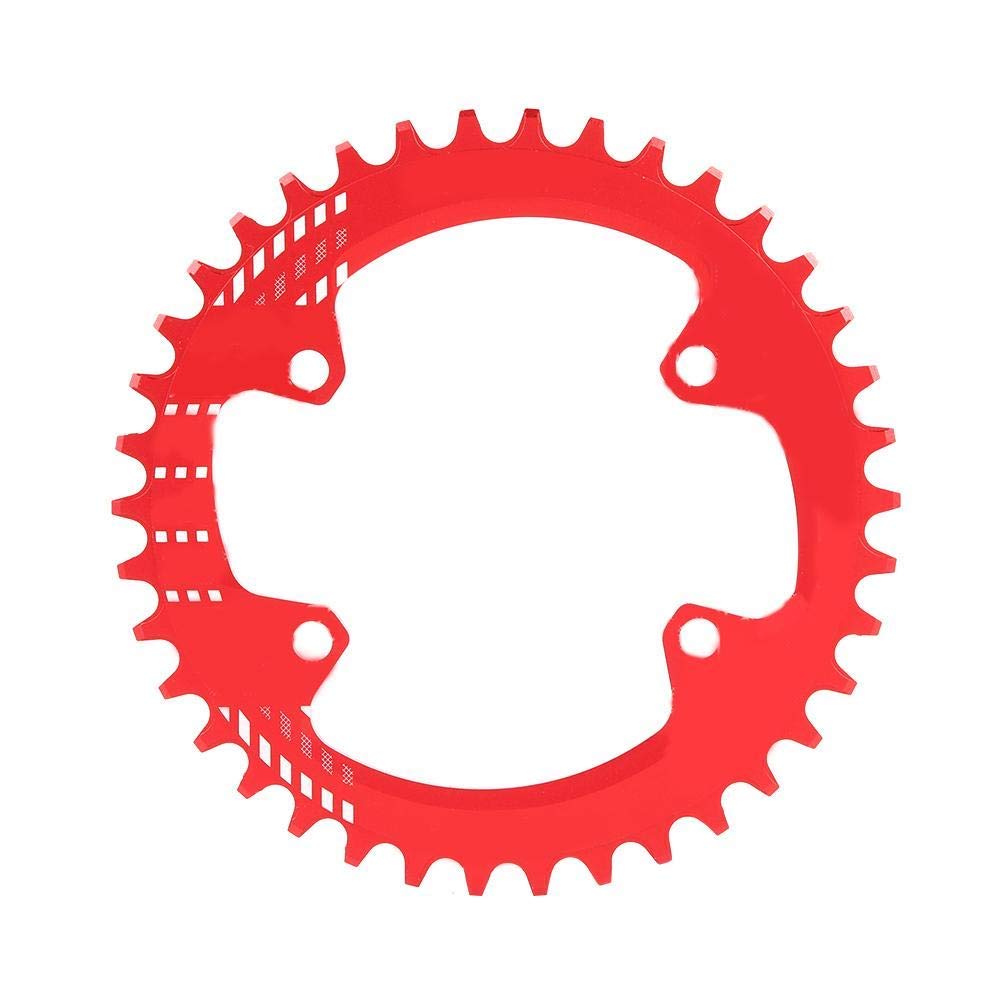 Alomejor 38T Red Single Narrow Wide Bike Chainring BCD 96mm for Shimano XT M6000/M7000/M8000