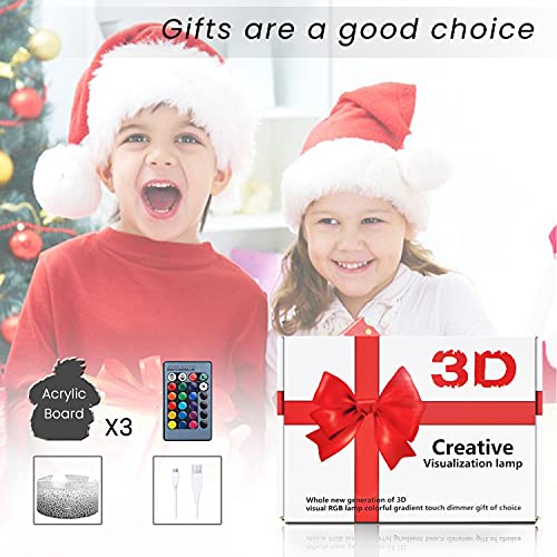 3D Led Anime Light,16 Colors 3D Touch + Remote Control Color Changing Night Light,for Holiday Gifts, and Bedroom Decorations