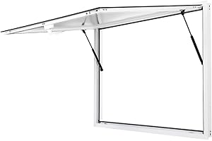Migoda Concession Window,48x36Inch Pass Through Window for Food Truck,Concession Stand Serving Window Door with Double-Point Fork Lock,Concession Awning Door Up to 85 Degrees,Glass Not Included…