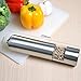 LINGSTAR Brushed Stainless Steel Electric Pepper Grinder Mill(Flat) 1 PC