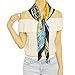 TONY & CANDICE (TM) Women's Graphic Print 100% Silk, Silk Scarf Square, 33 * 33 Inches (Cafe Oil Painting Pattern Print)