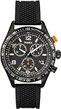 Timex Men’s T2P043KW Ameritus Chronograph Black Dial, Black Silicone Strap Watch