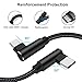 USB C to USB C Cable 100W 10ft 2 Pack Right Angle 90 Degree Type C Cable Nylon Braid Fast Charge for MacBook Pro 2020, iPad Pro, iPad Air, Galaxy S20, Pixel, Switch, LG Tablet etc (Black,10 Feet)