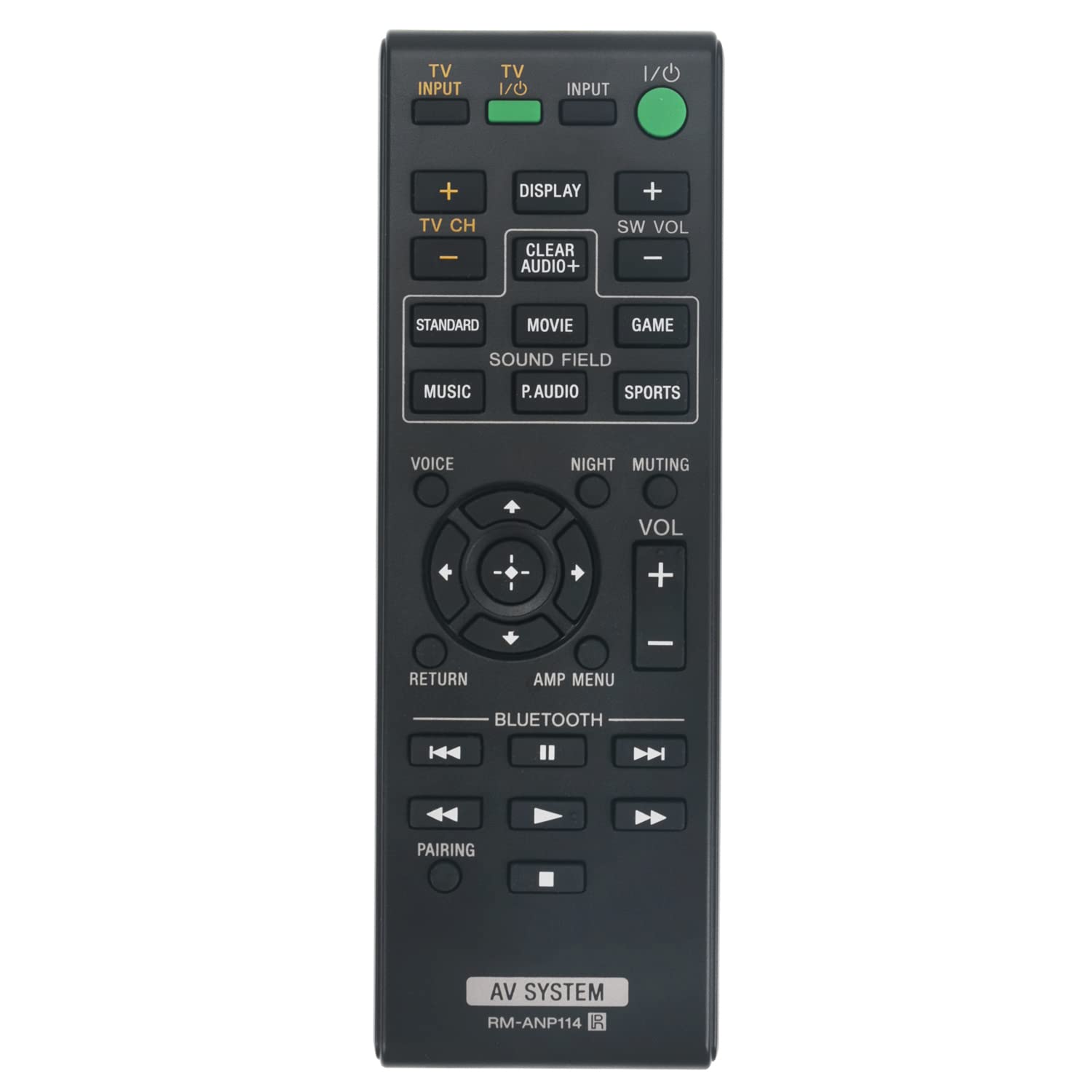 RM-ANP114 Replacement Remote Control Fit for Sony Sound Bar Sound Bar HT-CT370 HT-CT770; Bar Speaker (SA-CT370, SA-CT770); Subwoofer (SA-WCT370, SA-WCT770)