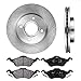 CRK11148 FRONT 258 mm Premium OE 4 Lug [2] Brake Disc Rotors + [4] Metallic Brake Pads