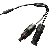 COOLIS Solar Panel Connector Adapter Cable MC4 to DC 3.5mm x 1.35mm