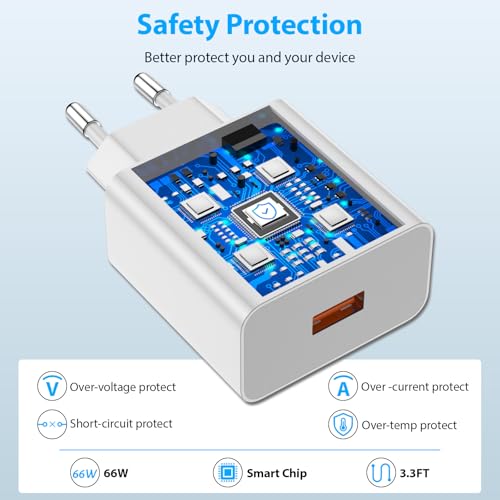 66W for Super-Charge Charger for Honor Magic7 6 Lite 400 200 Lite 90 Lite X8a X8b,6A USB C Charging Cable Power Adapter for HONOR 90 80 70Lite X9b for HONOR Magic7 6 5 4Lite Pro